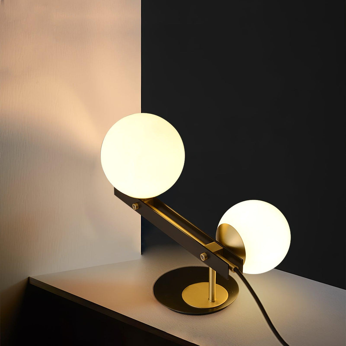 Veloella Contemporary Glass Table Lamp