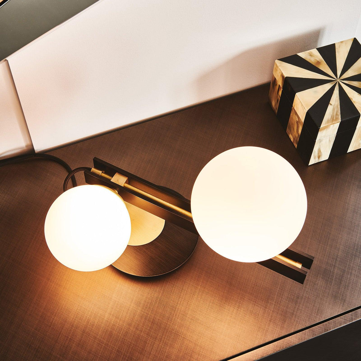 Veloella Contemporary Glass Table Lamp