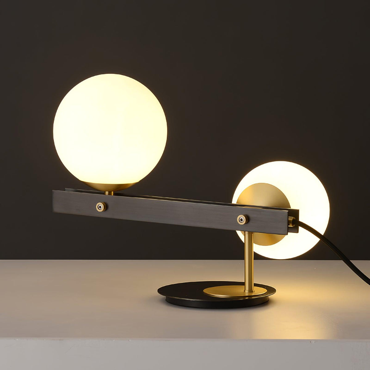 Veloella Contemporary Glass Table Lamp