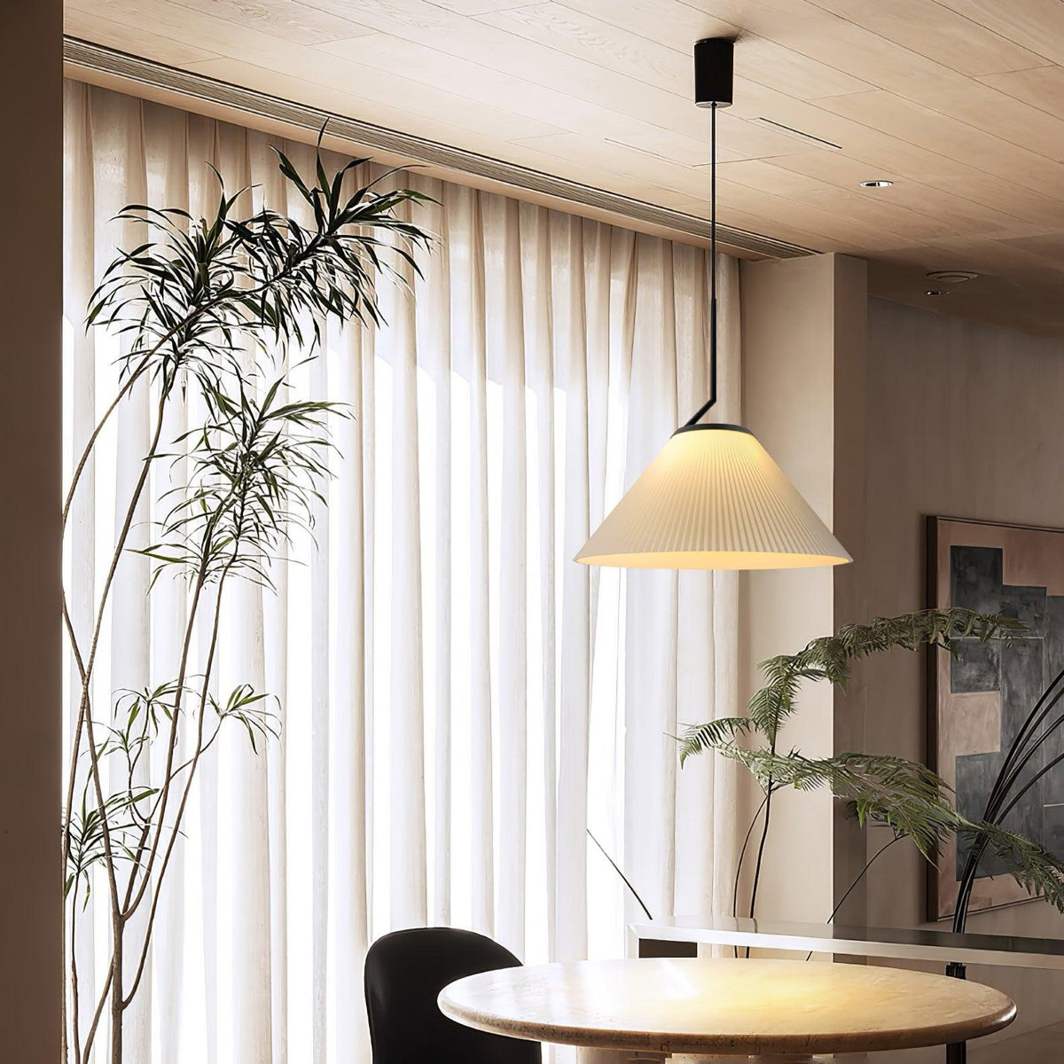 Tyrs Pleated Fabric Pendant Light