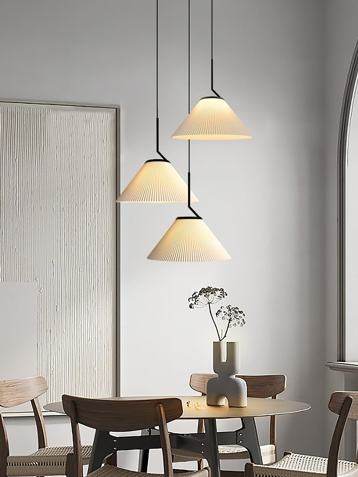Tyrs Pleated Fabric Pendant Light