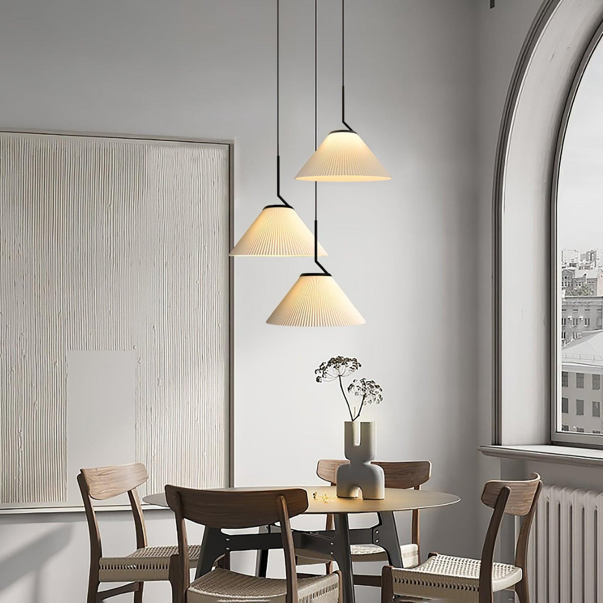 Tyrs Pleated Fabric Pendant Light