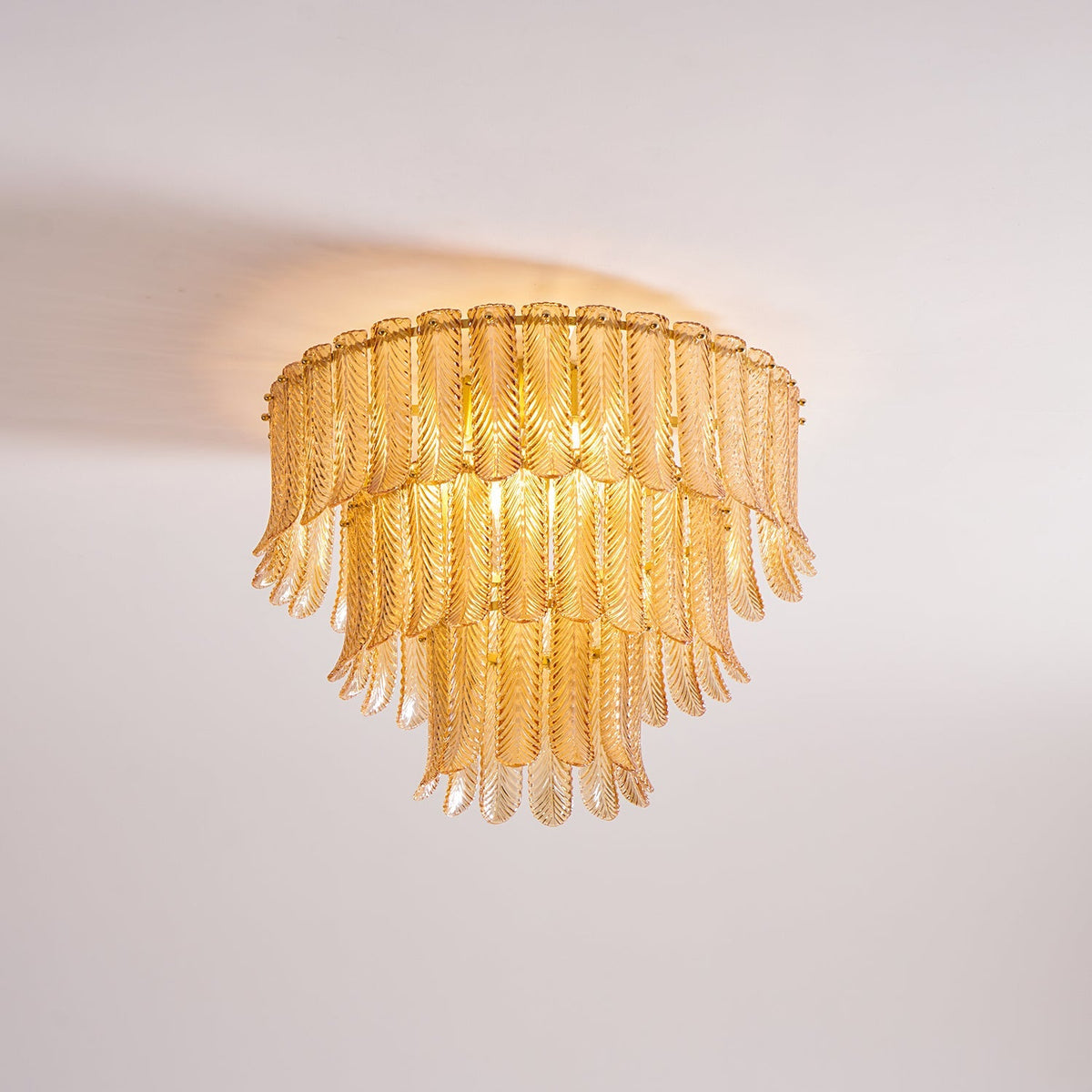 Himio Glass Flush Mount Ceiling Light