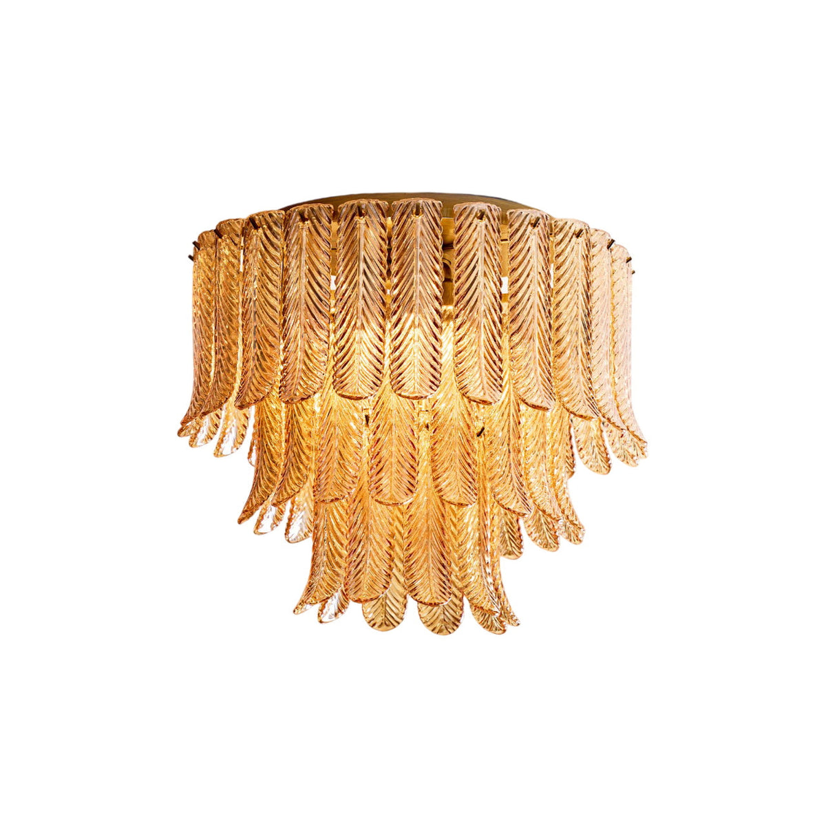 Himio Glass Flush Mount Ceiling Light