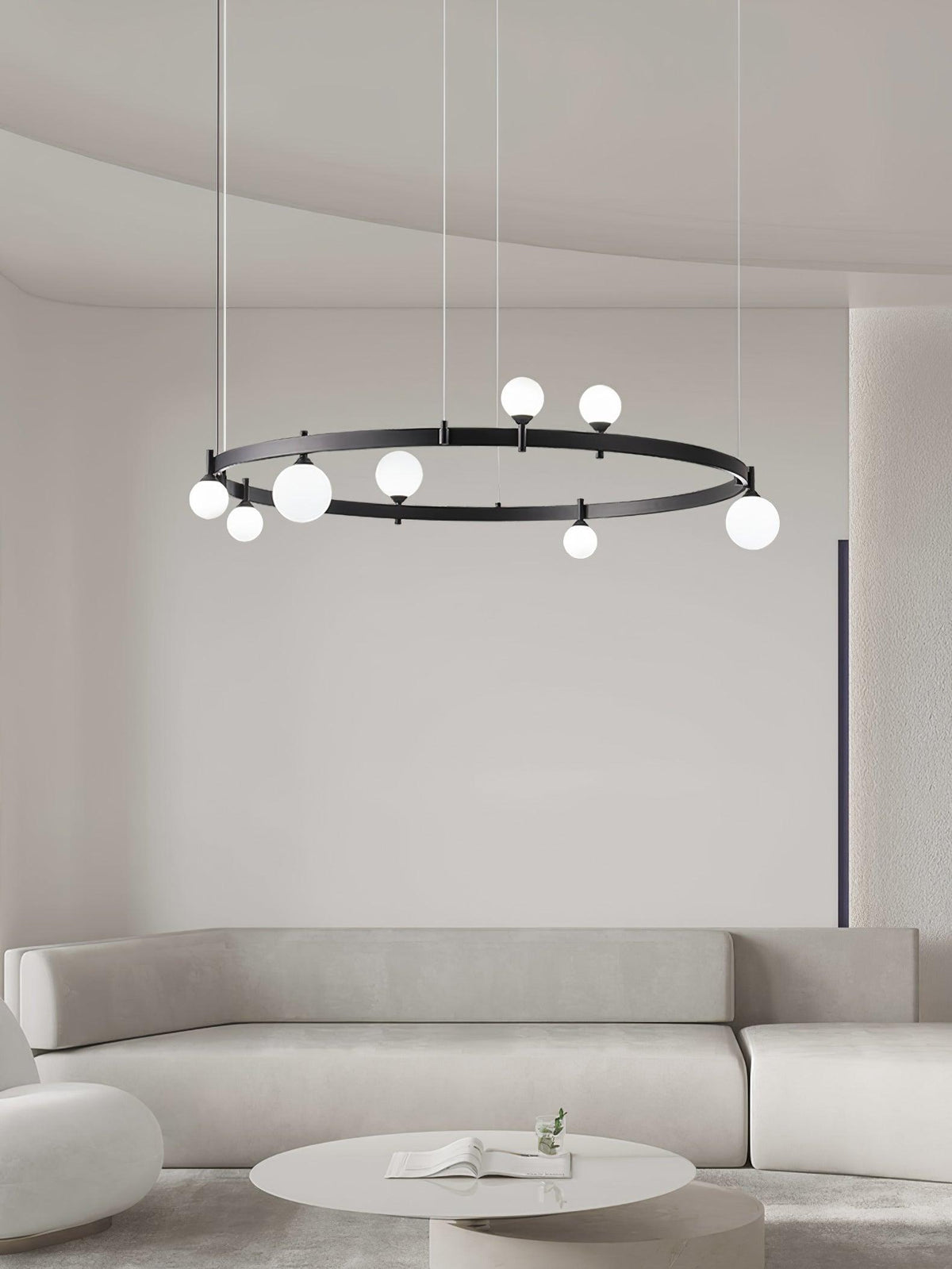 Orel Pendant Lamp Round Black Ring