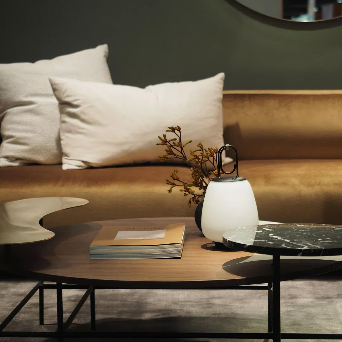 Olloril Contemporary Glass Table Lamp