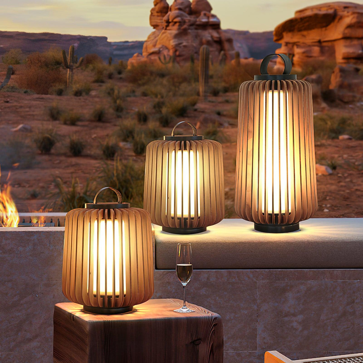 Slat Outdoor Table Light