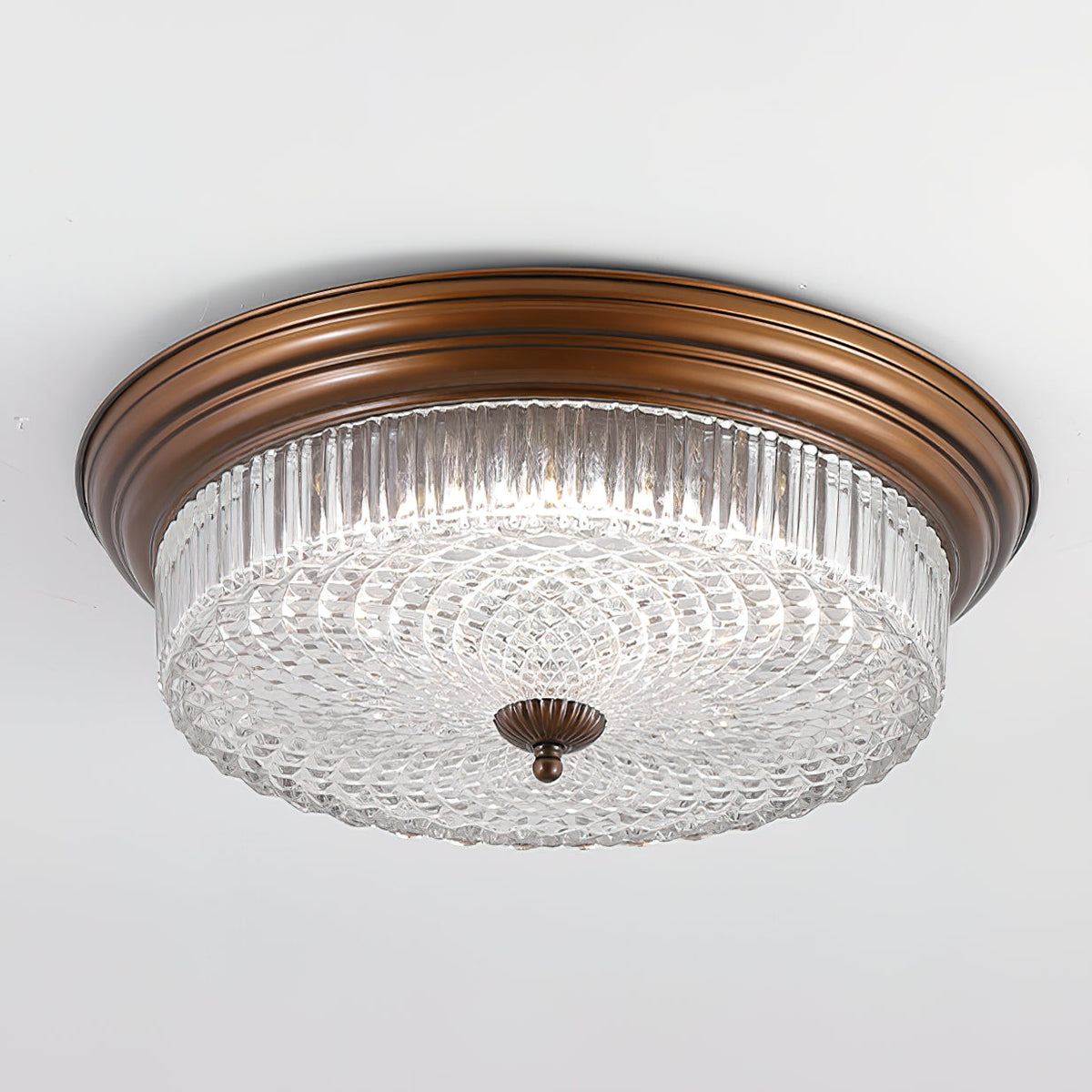 Pokia Crystal Round Flush Mount Ceiling Light