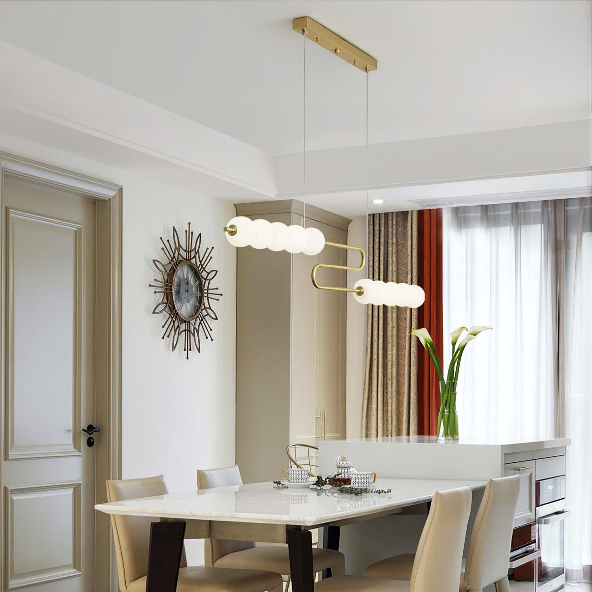 Auroira Contemporary Brass Pendant Lamp