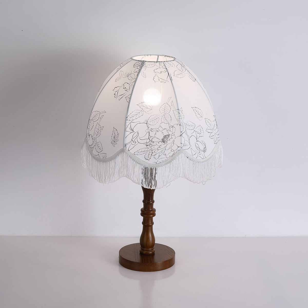 Orlyn Wood Fabric Elegant Table Lamp