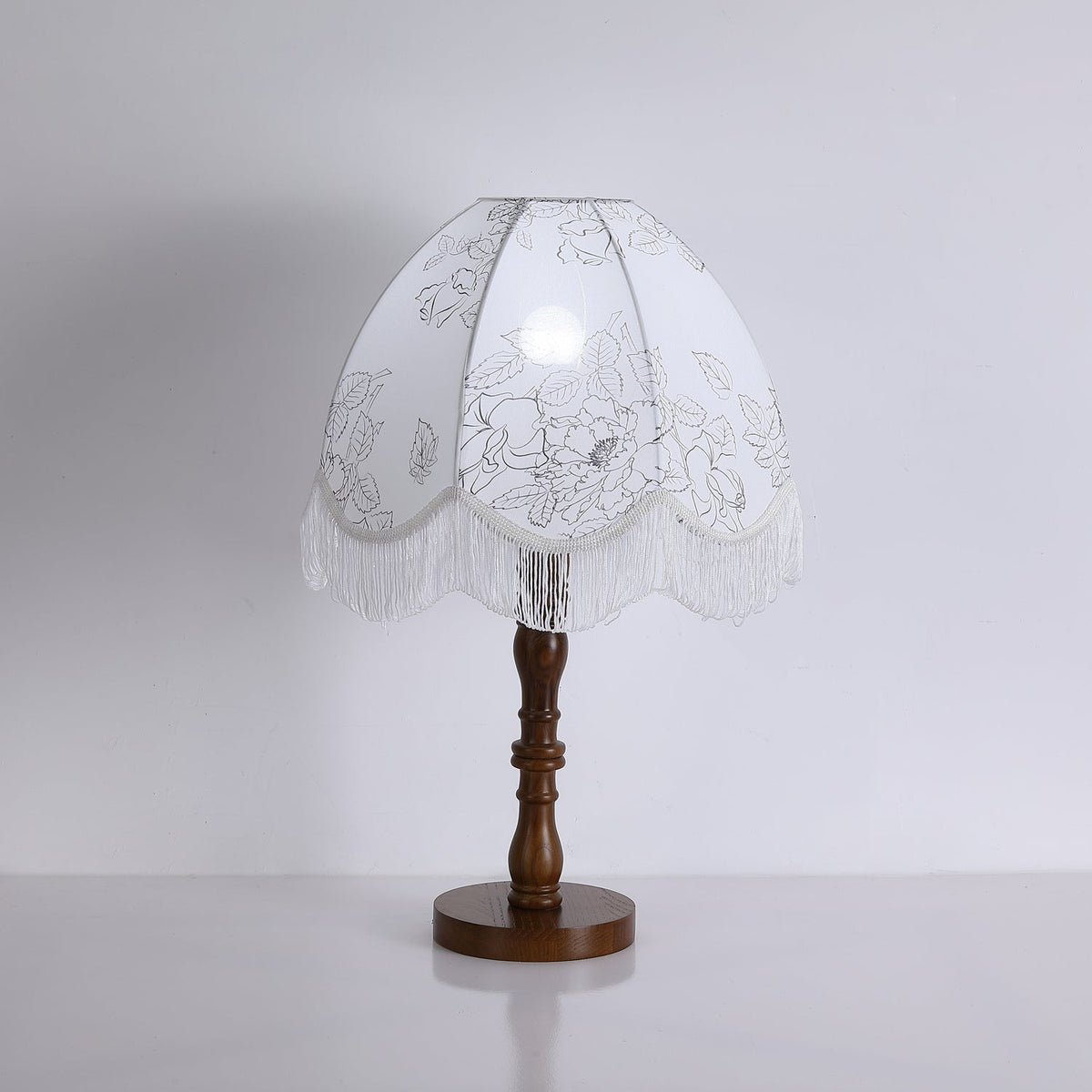 Orlyn Wood Fabric Elegant Table Lamp