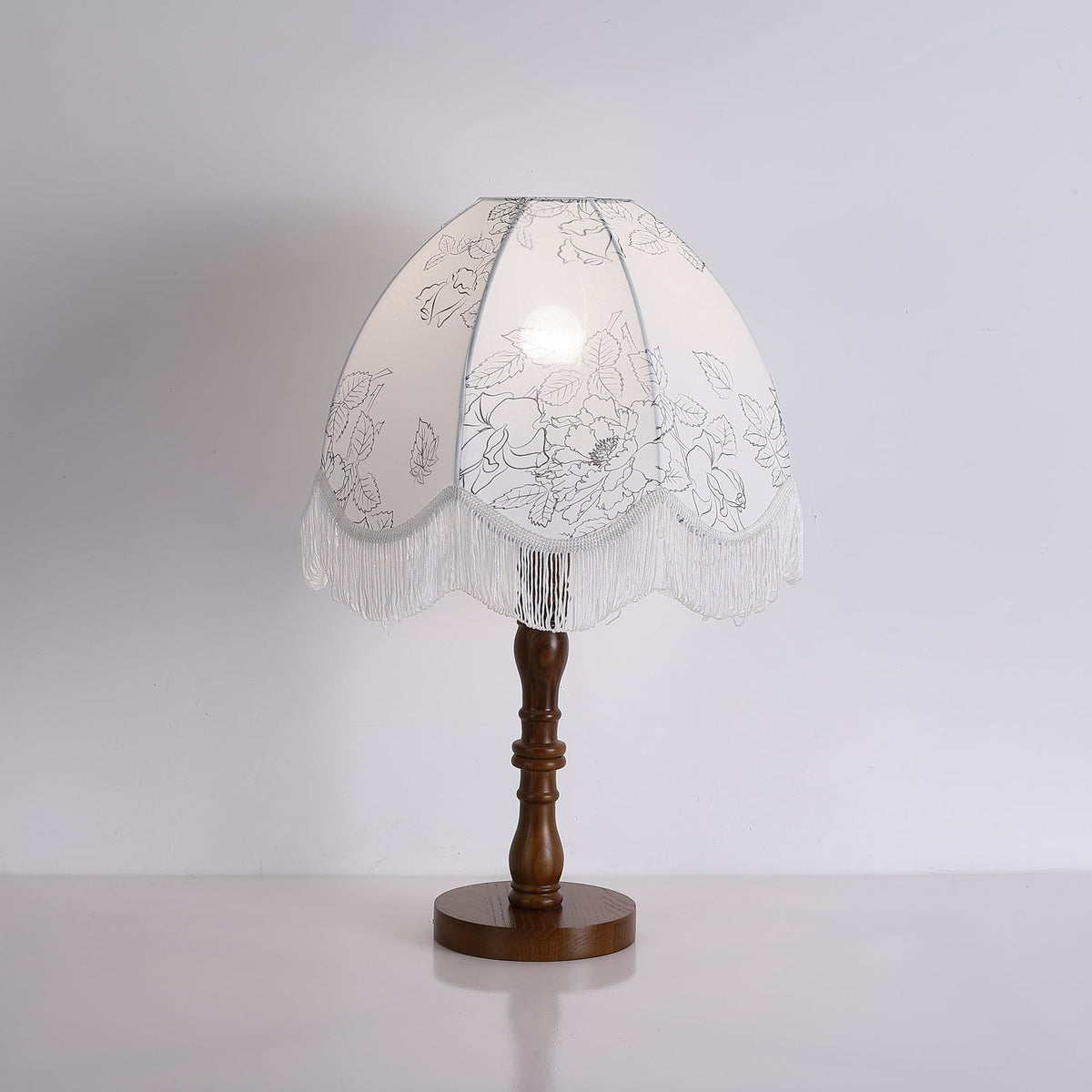 Orlyn Wood Fabric Elegant Table Lamp