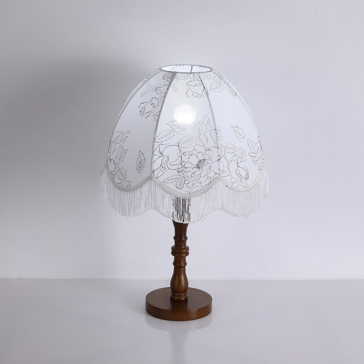 Orlyn Wood Fabric Elegant Table Lamp