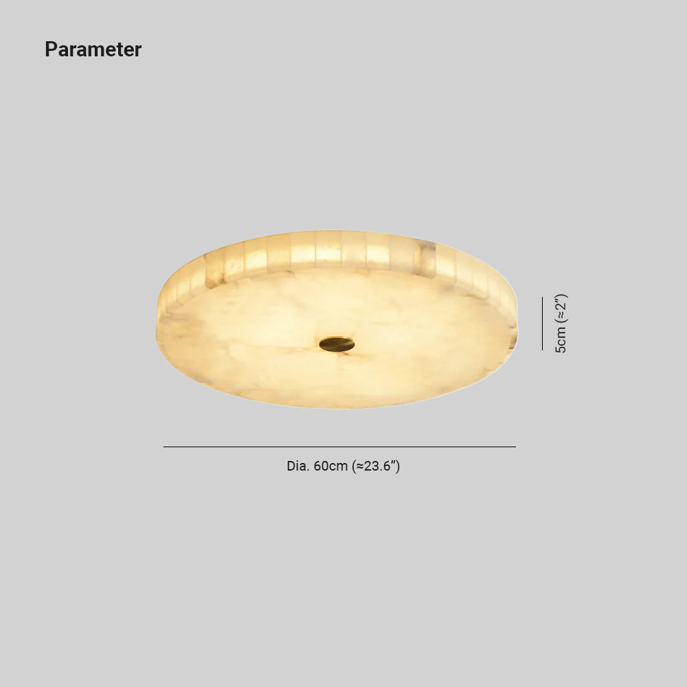 Nivael Round Alabaster Ceiling Lamp