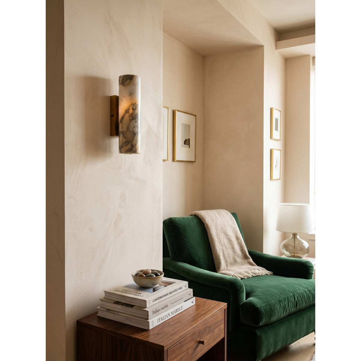 Kenoa Tubular Marble Indoor Wall Light