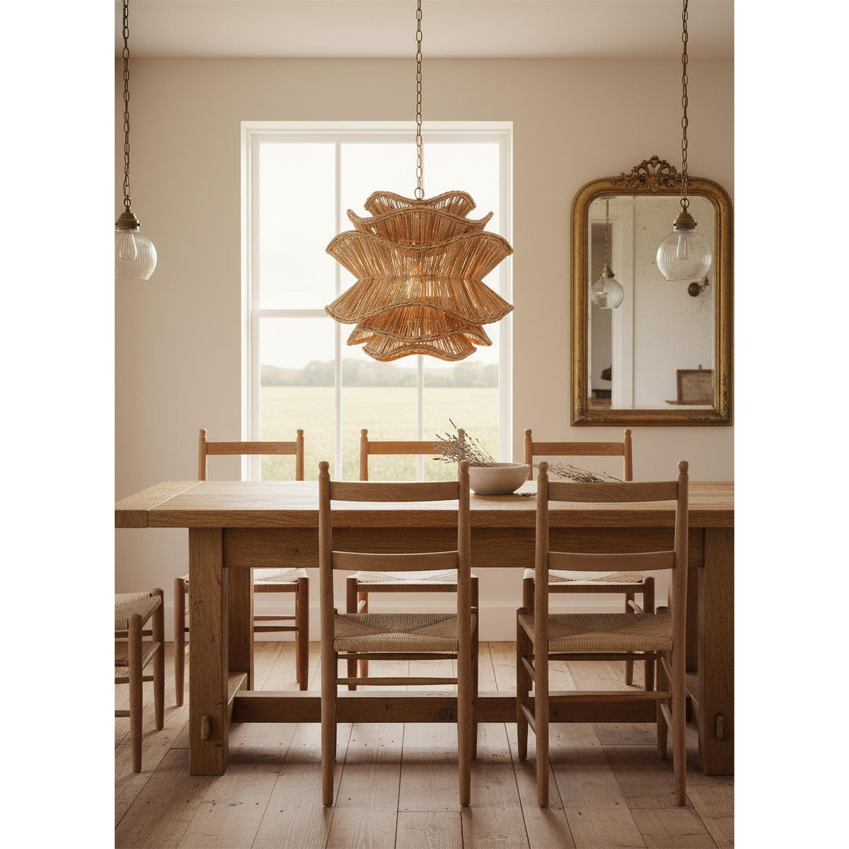 Zaden Rattan Chandelier
