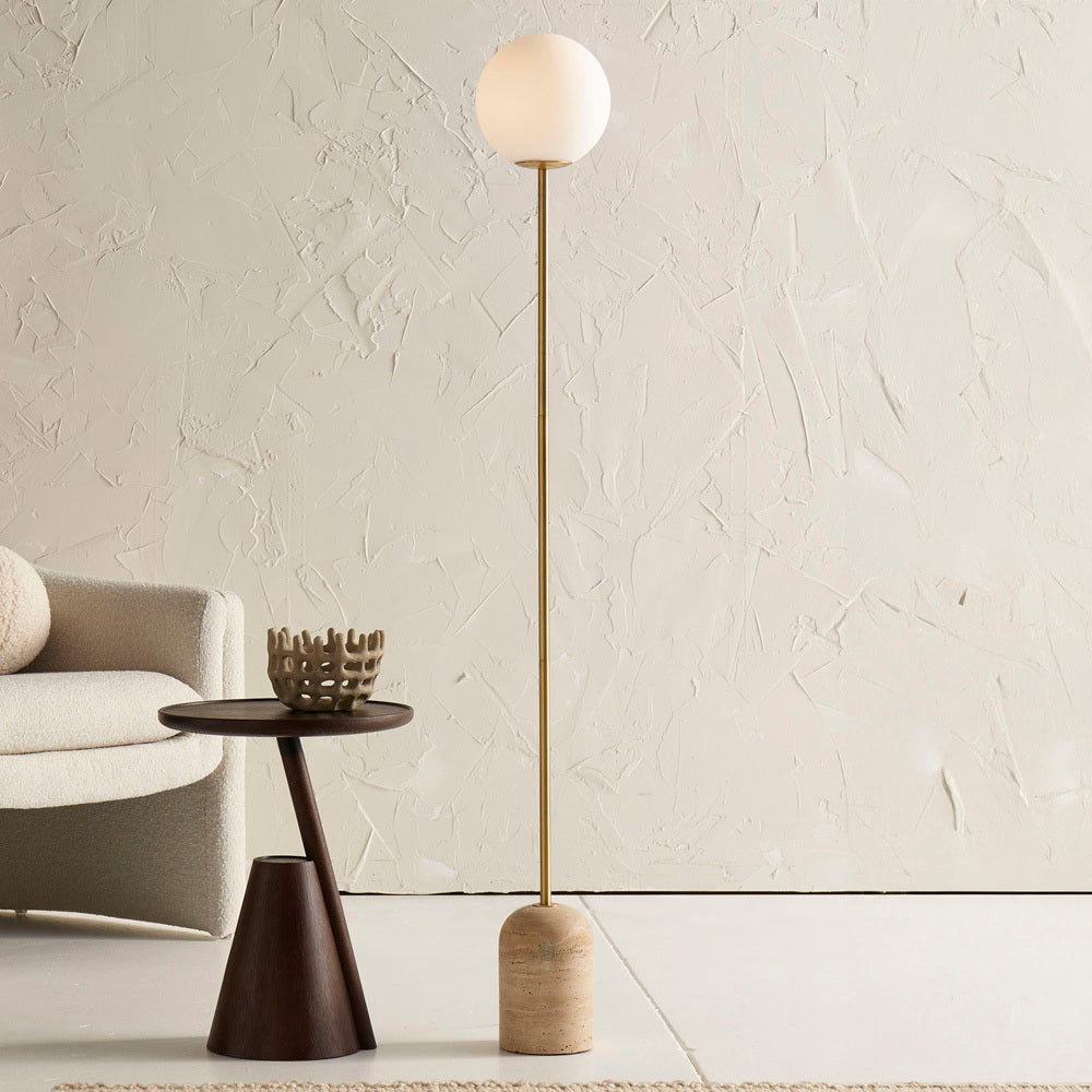 Valoia Travertine Floor Lamp