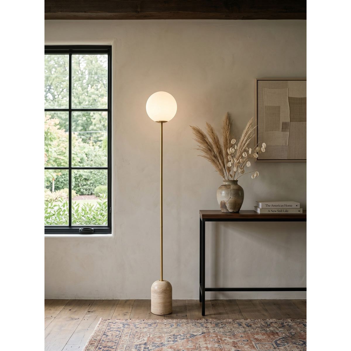 Valoia Travertine Floor Lamp