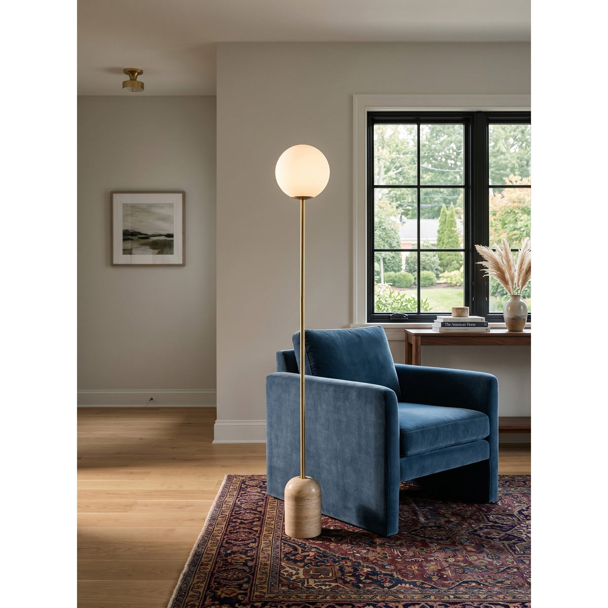 Valoia Travertine Floor Lamp