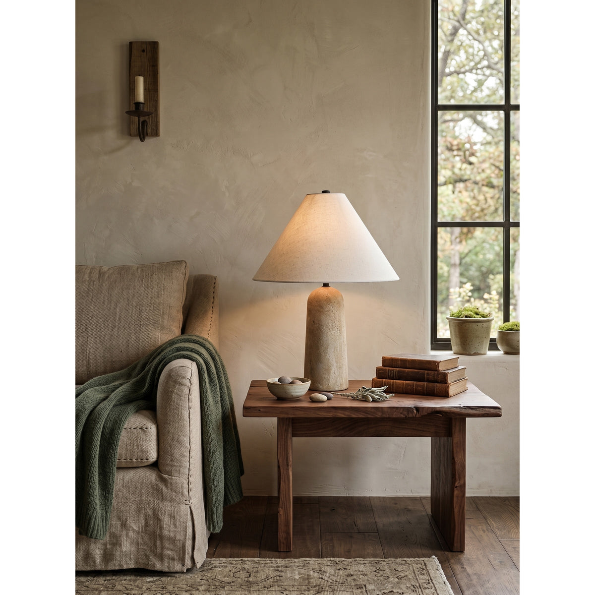 Astere Travertine Table Lamp