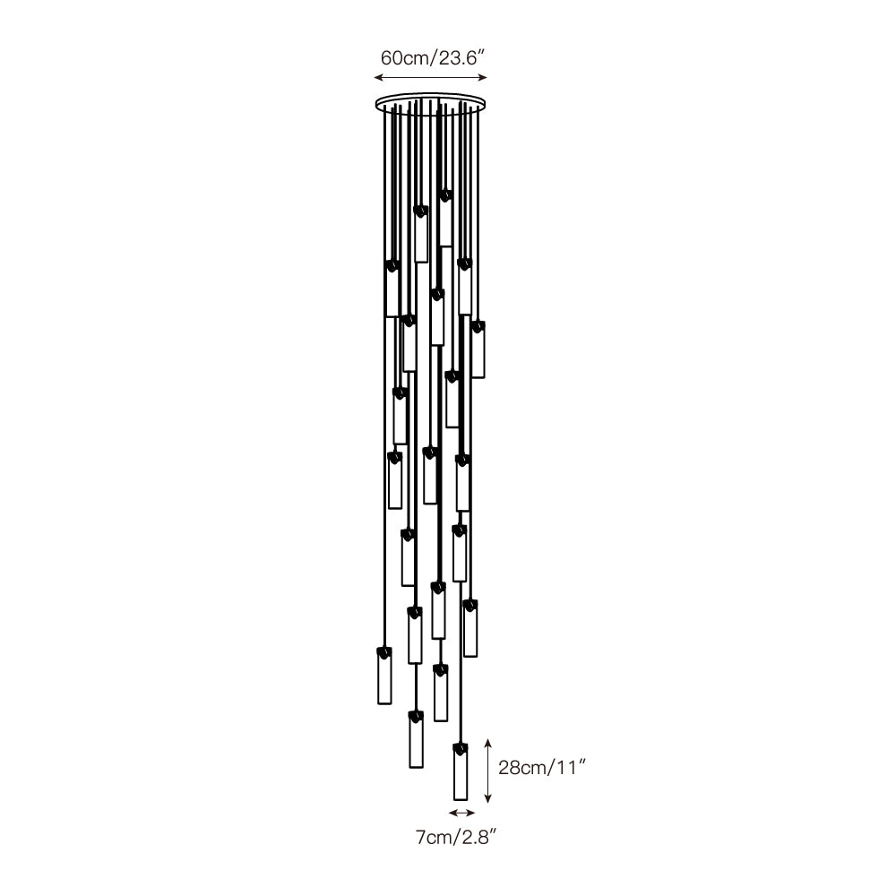 Eiralena Cascad Alabaster Chandelier
