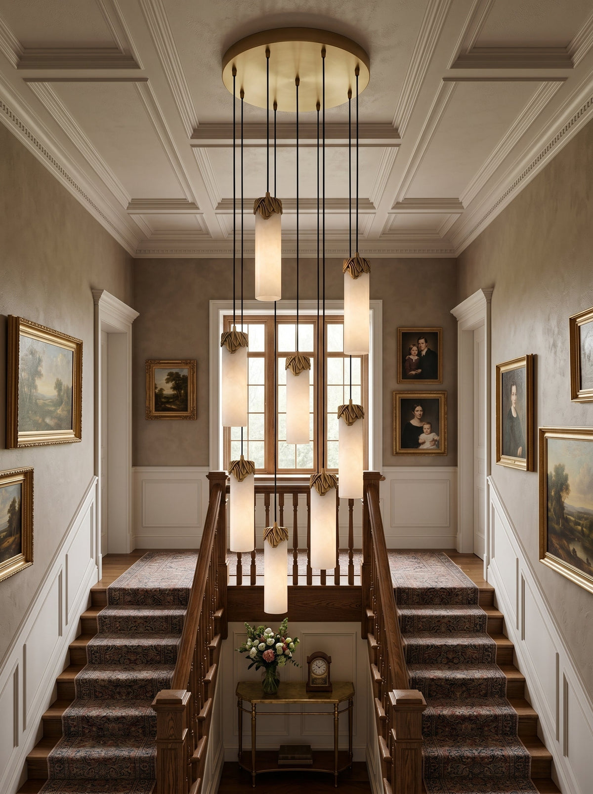 Eiralena Cascad Alabaster Chandelier