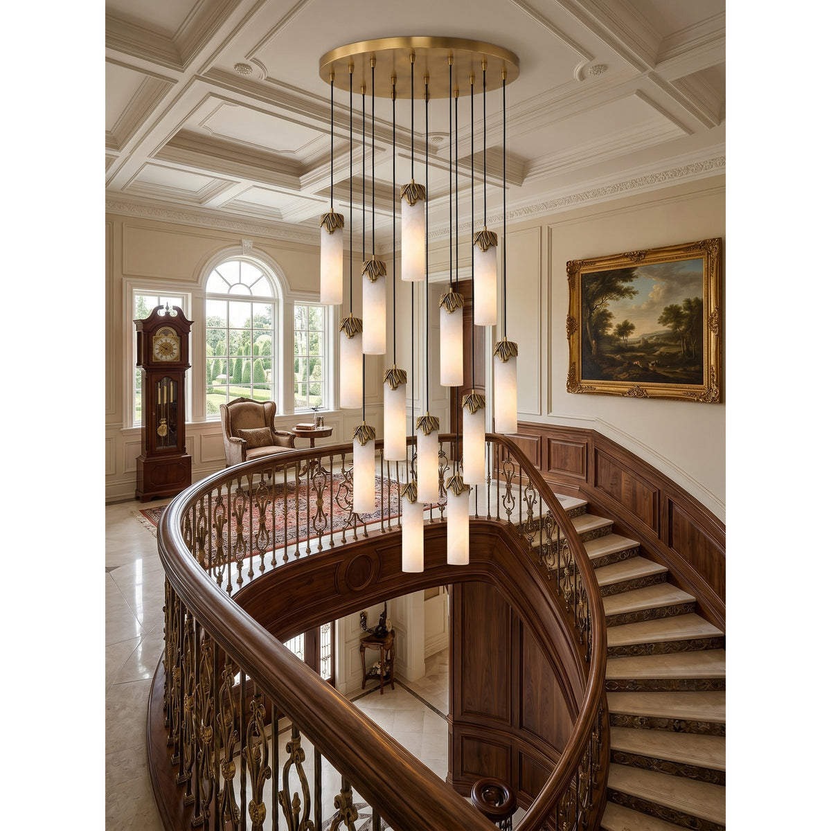 Eiralena Cascad Alabaster Chandelier