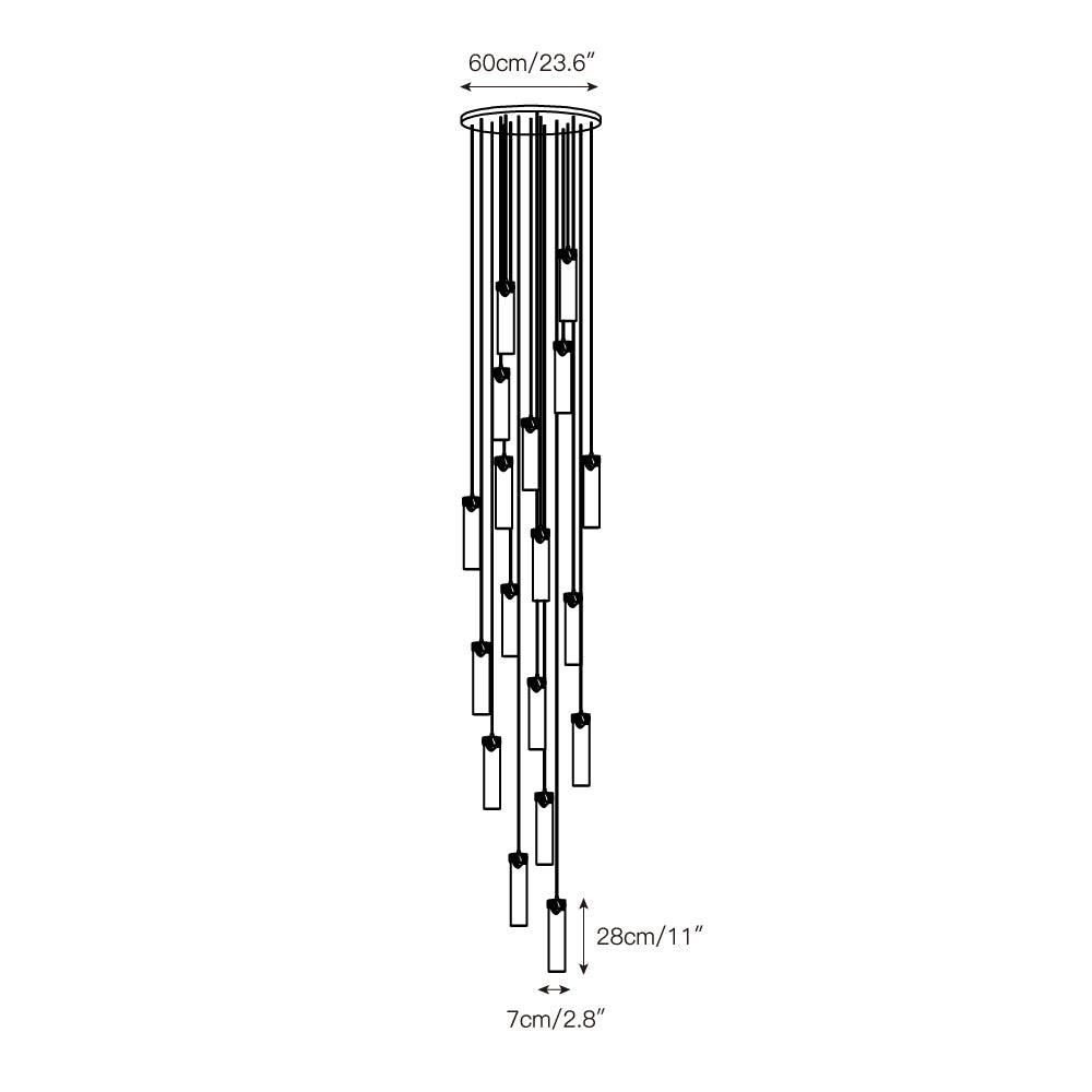 Eiralena Cascad Alabaster Chandelier
