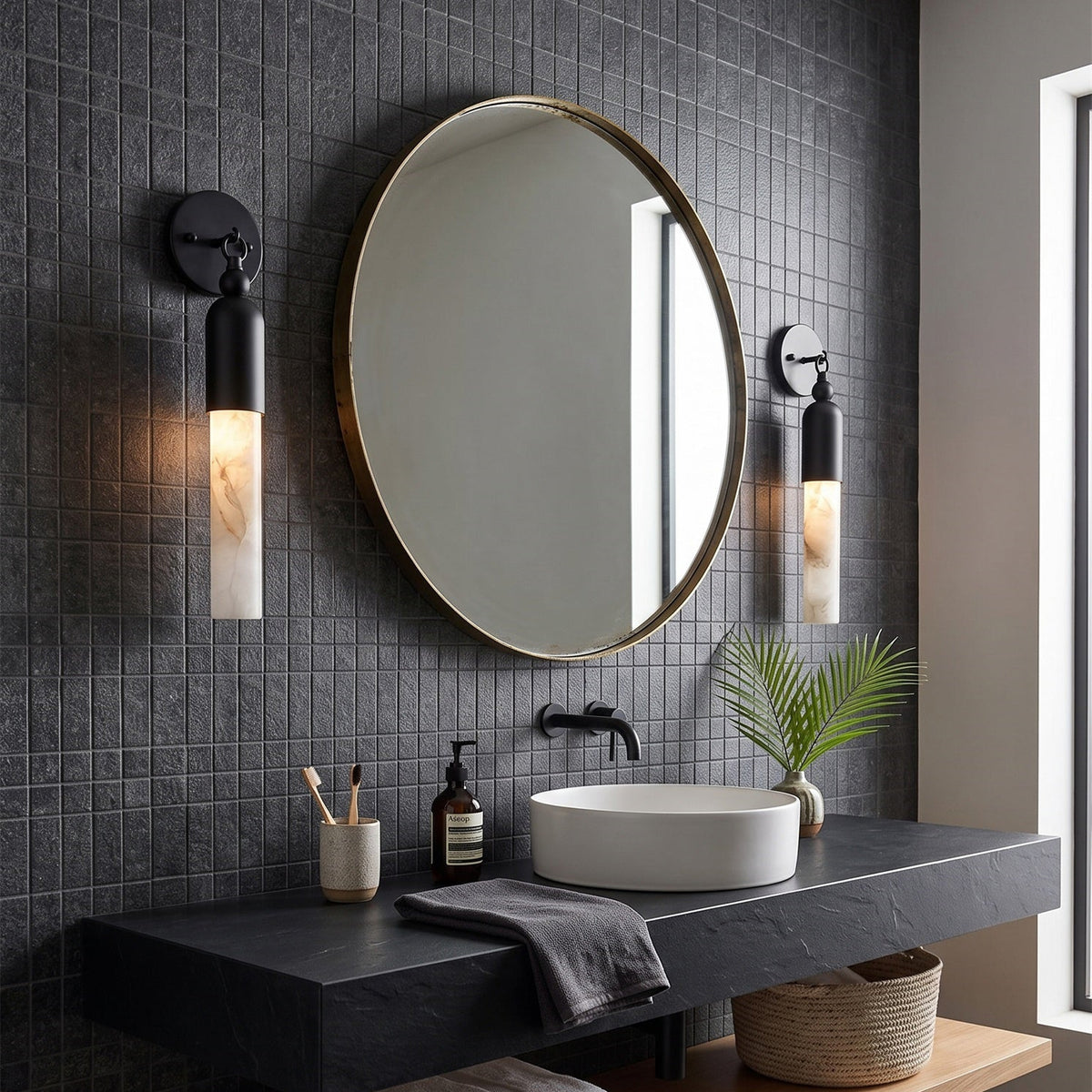 Dieva Alabaster Indoor Wall Light