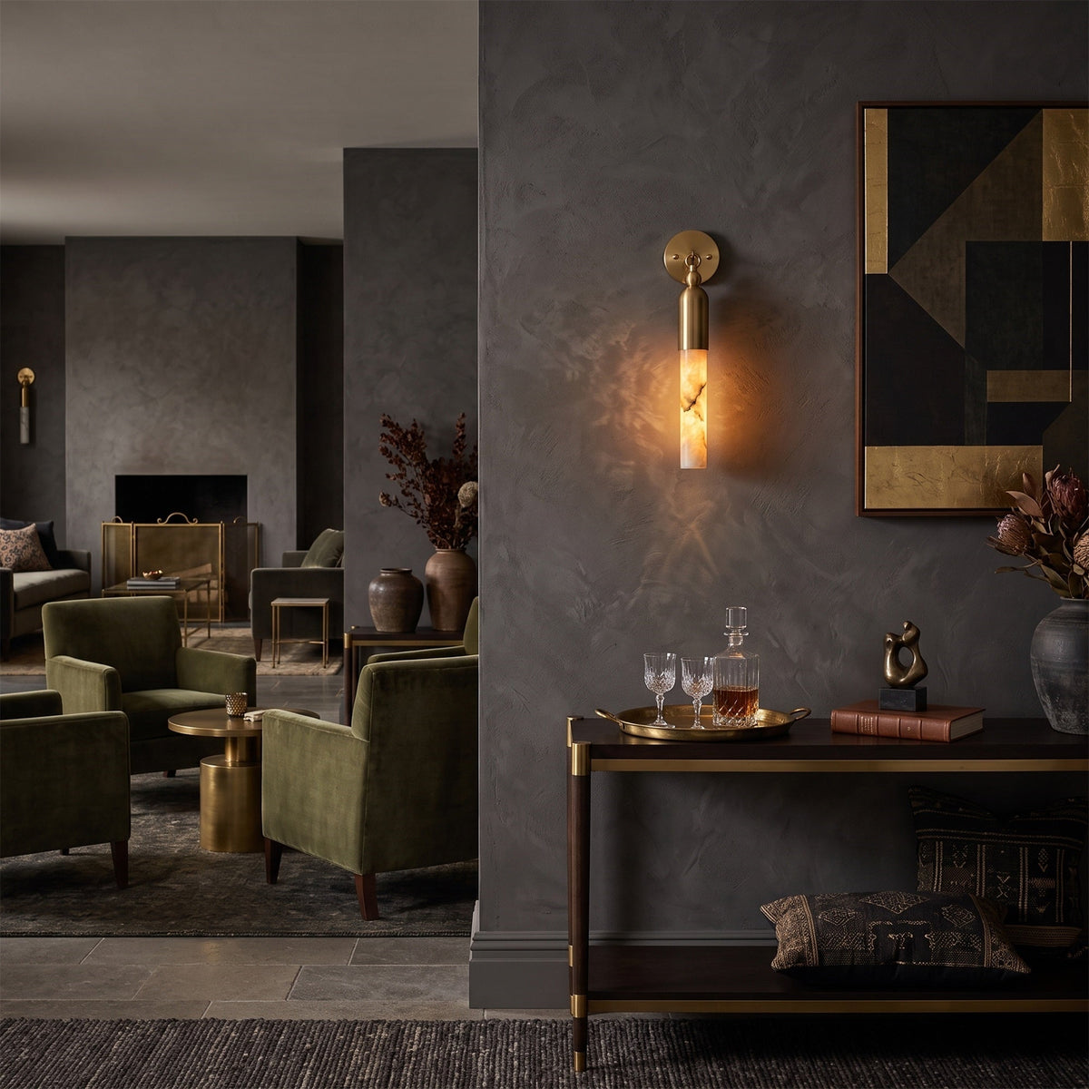 Dieva Alabaster Indoor Wall Light