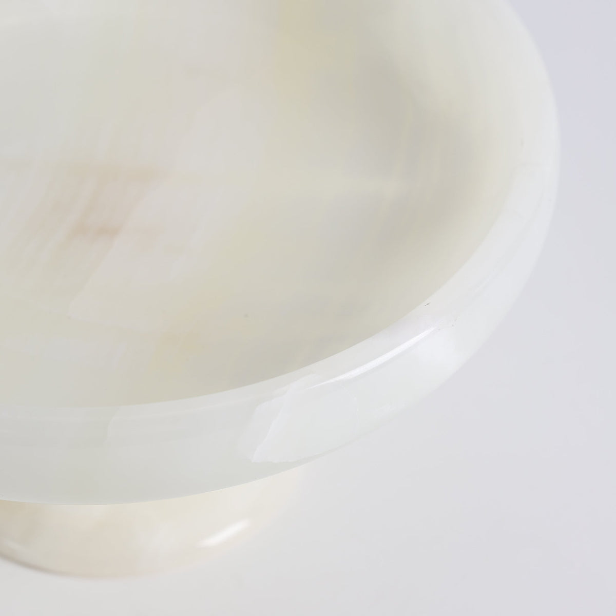 Henswick White Onyx Pedestal Bowl
