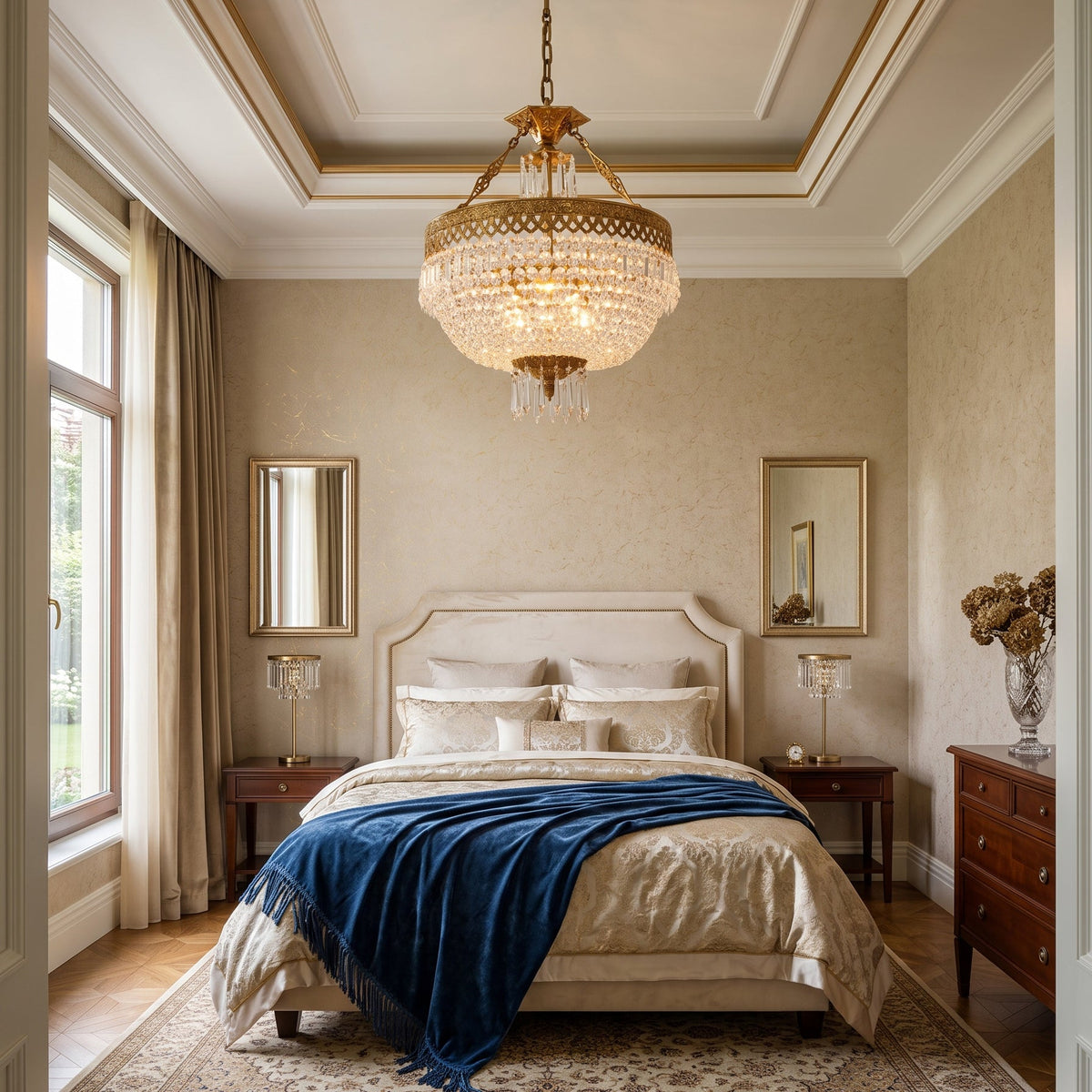 Kestford Filigree Brass Pendant Lamp