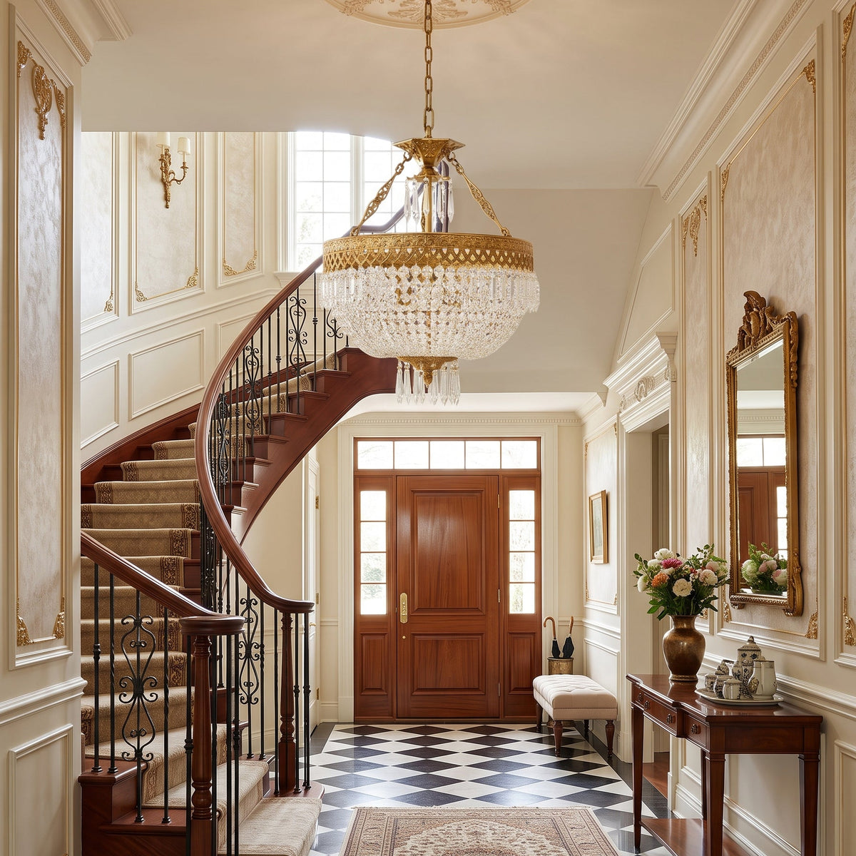 Kestford Filigree Brass Pendant Lamp