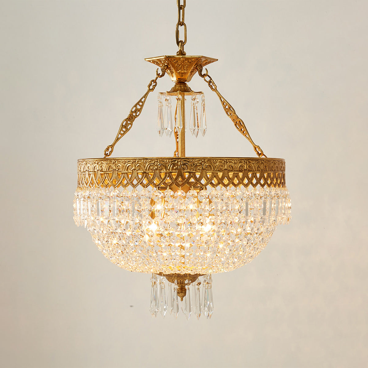Kestford Filigree Brass Pendant Lamp