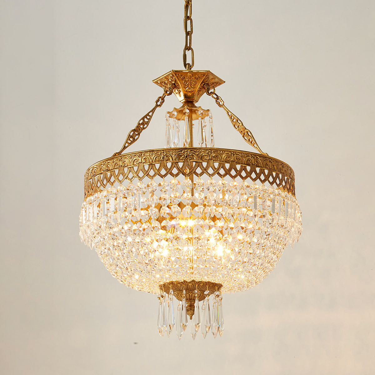 Kestford Filigree Brass Pendant Lamp