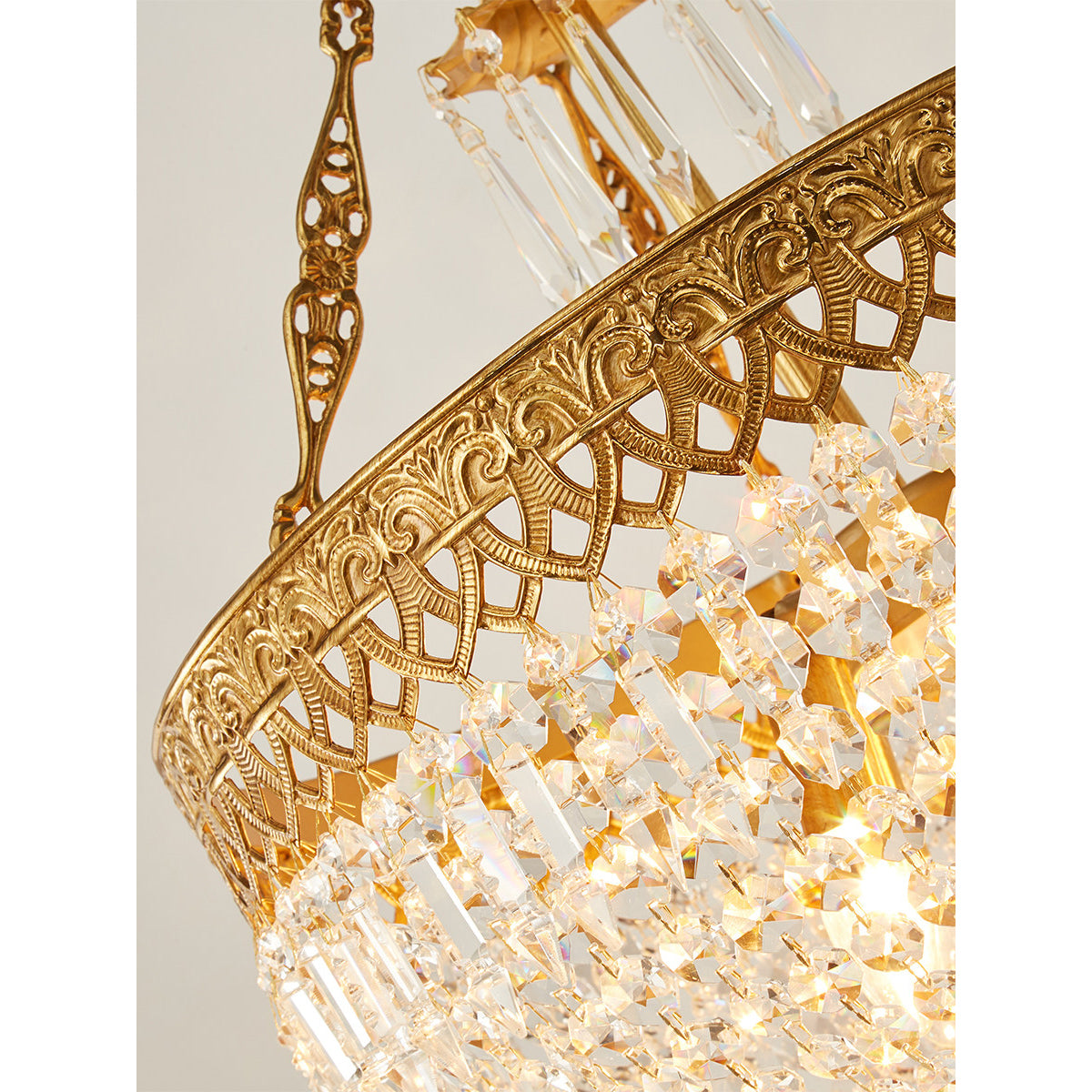 Kestford Filigree Brass Pendant Lamp