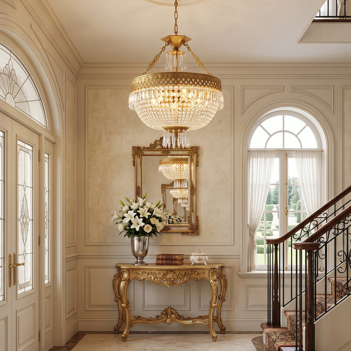 Kestford Filigree Brass Pendant Lamp