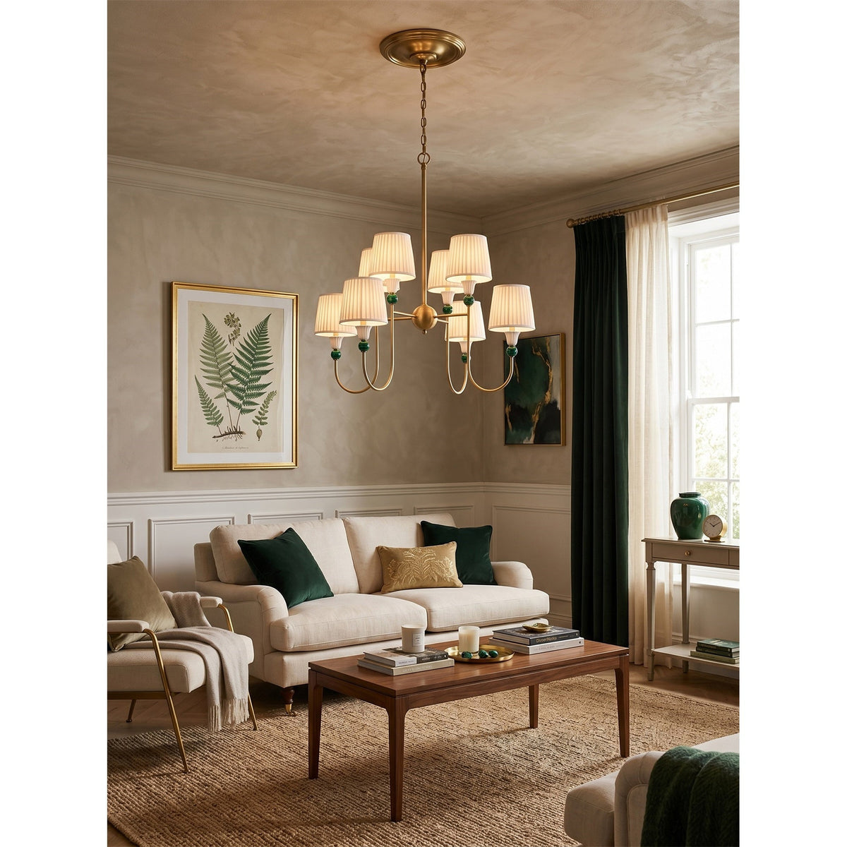 Kaela Brass Tiered Chandelier