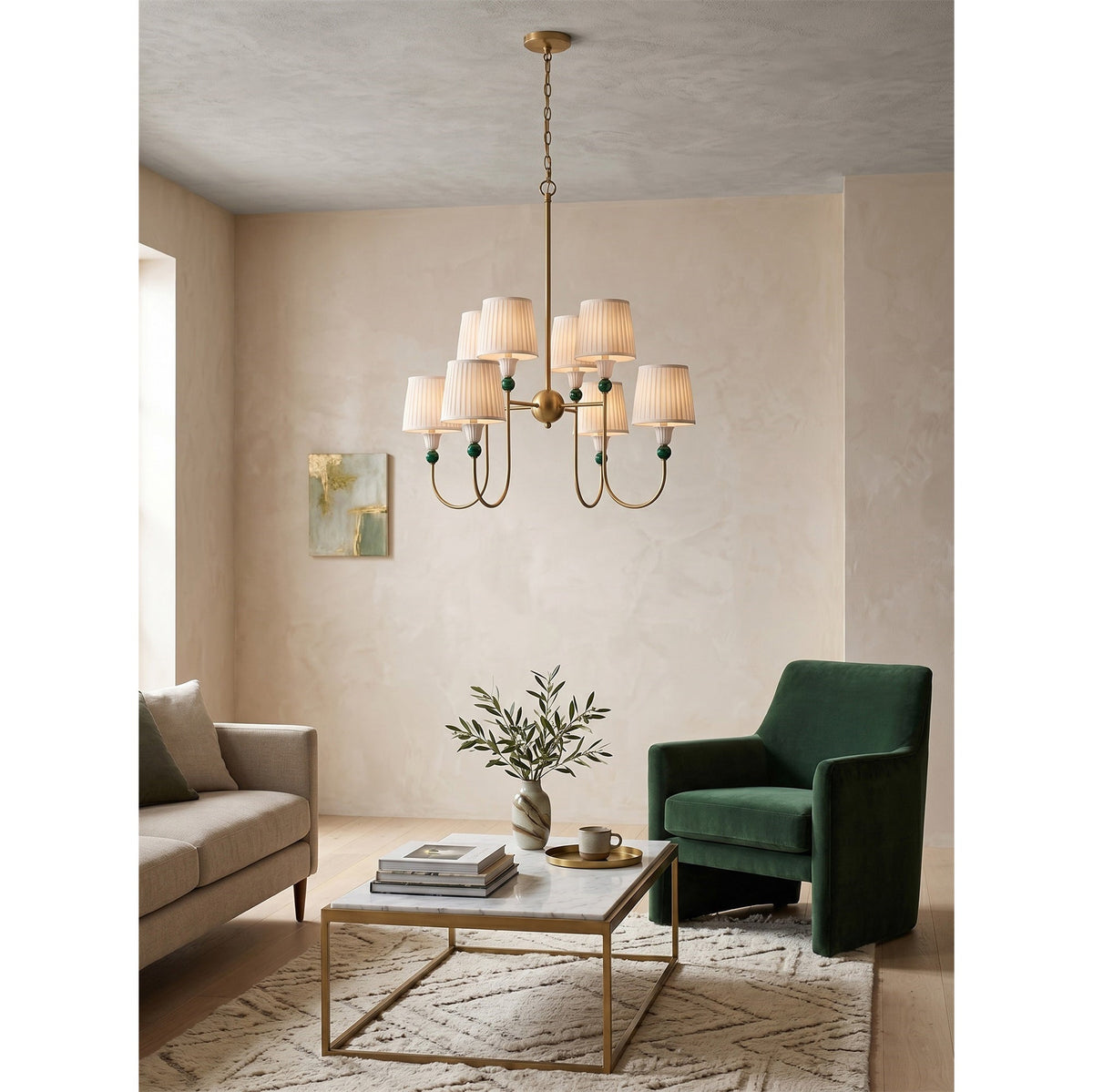 Kaela Brass Tiered Chandelier