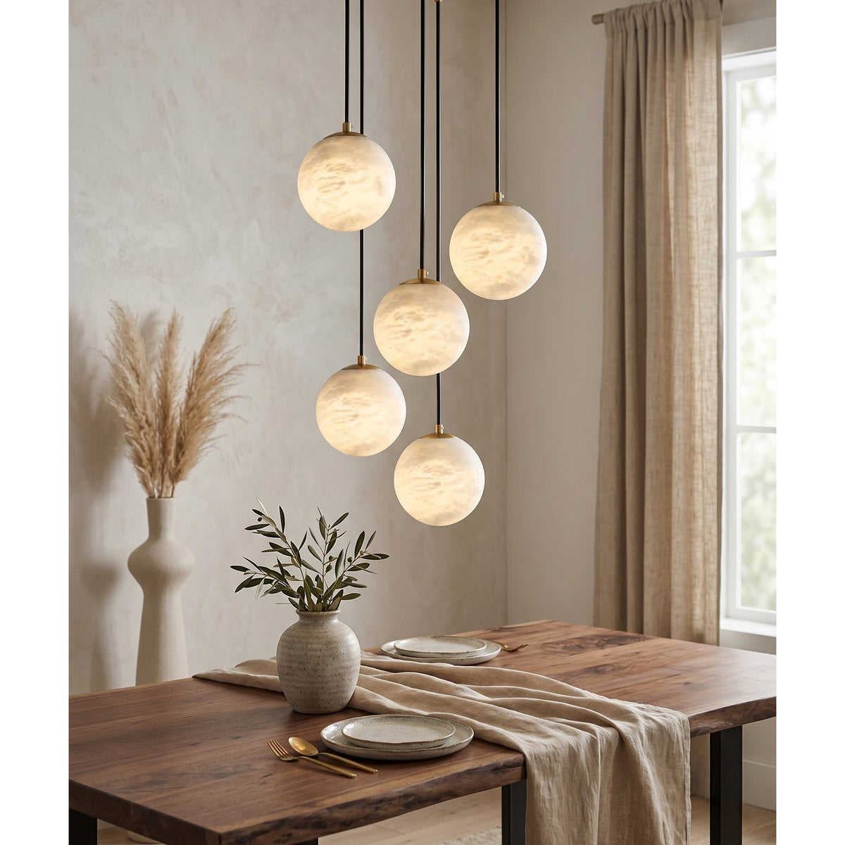 Savina Alabaster Chandelier