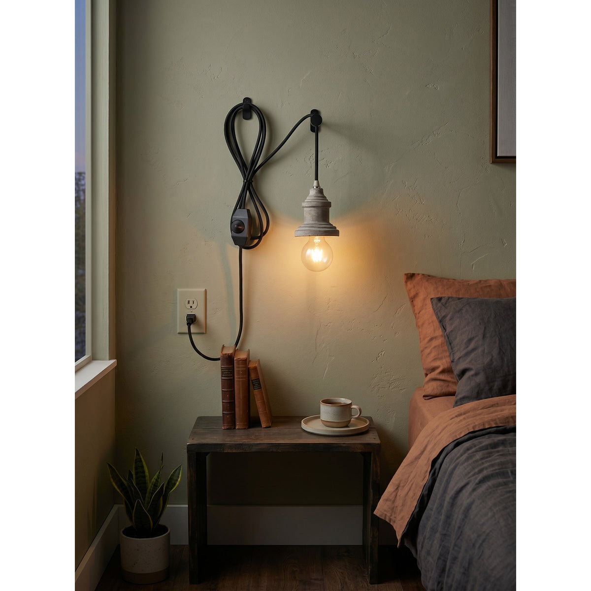 Silvares Wood Swag Lights