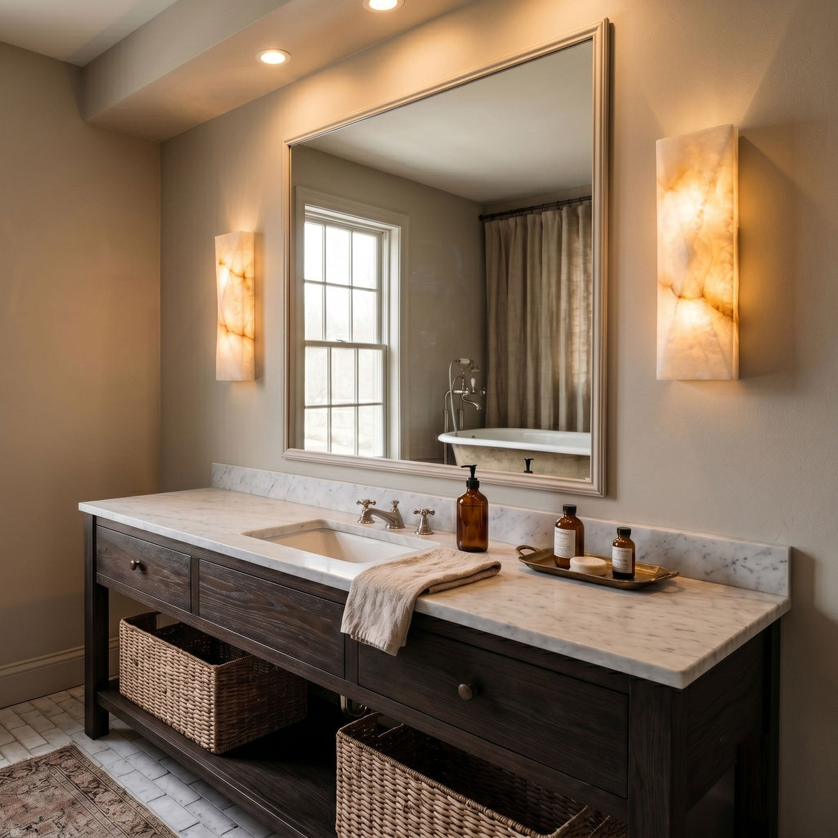 Dobin Alabaster Indoor Wall Light