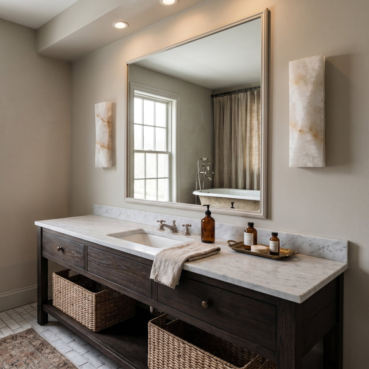 Dobin Alabaster Indoor Wall Light