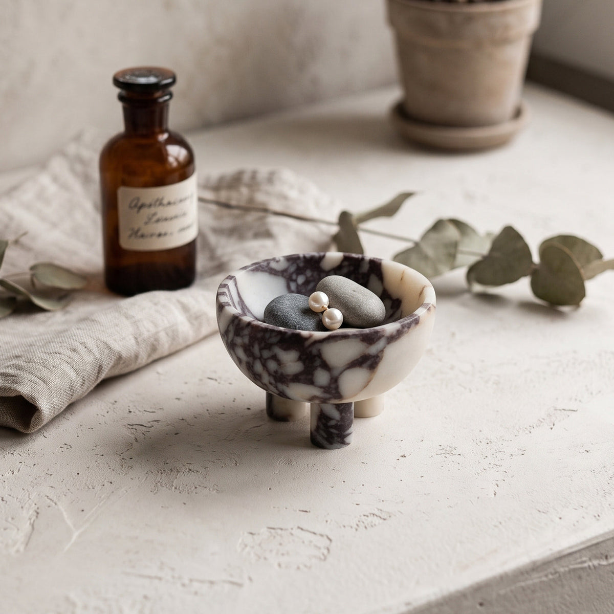 Graftmere Marble Footed Bowl