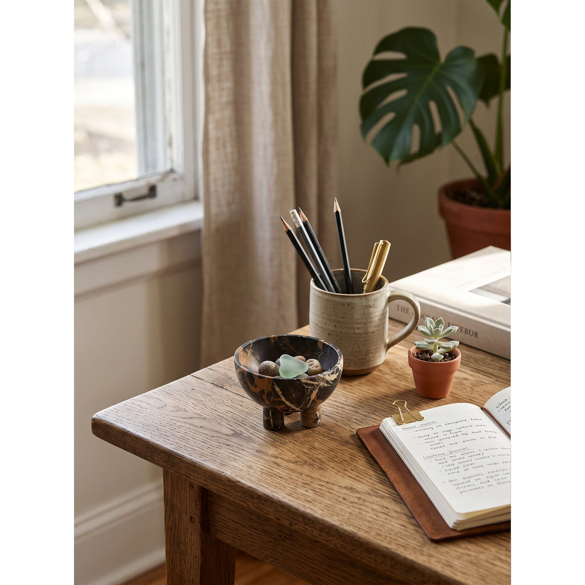 Graftmere Marble Footed Bowl