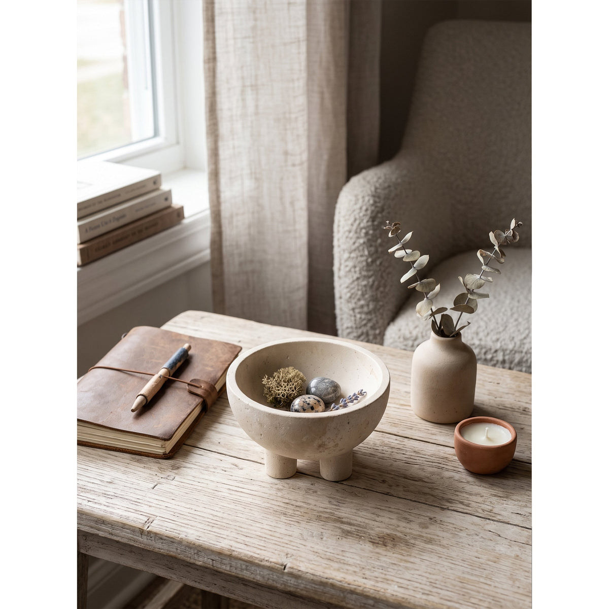 Graftmere Marble Footed Bowl