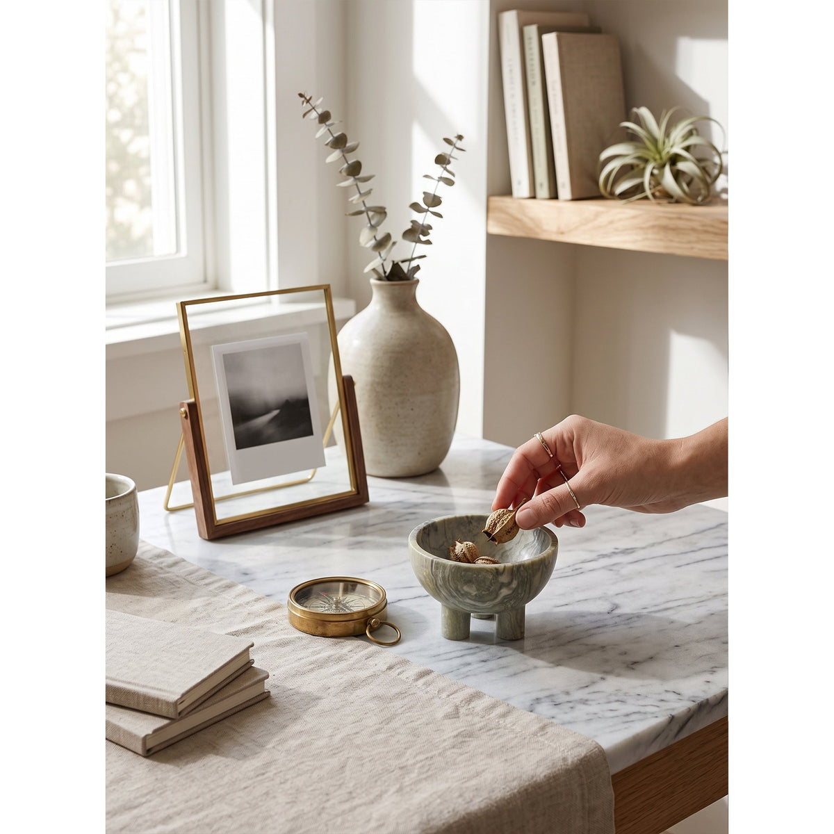 Graftmere Marble Footed Bowl