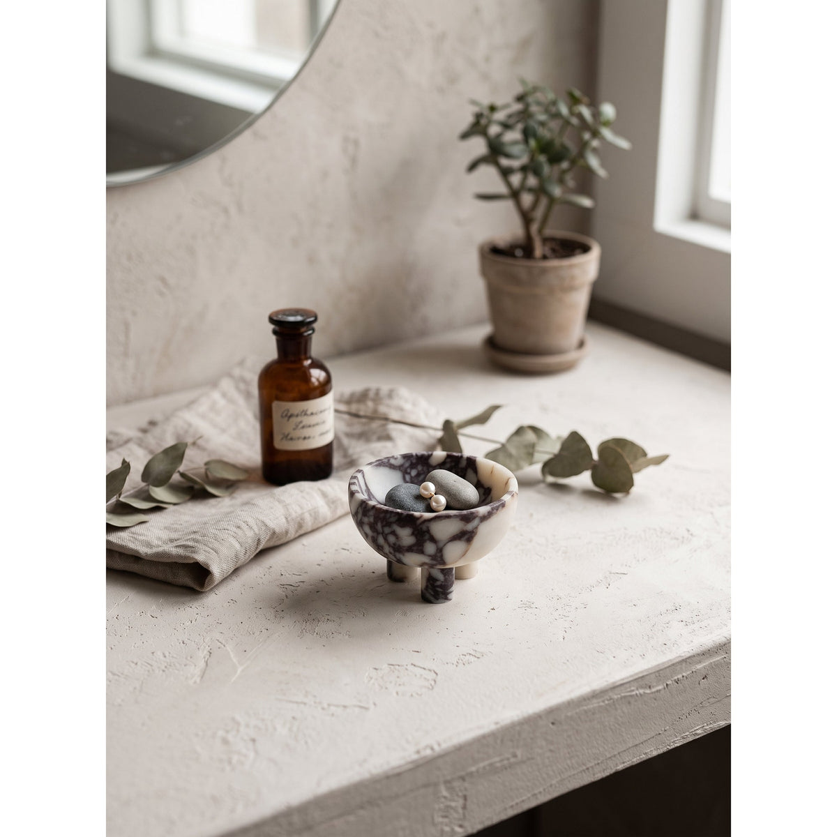 Graftmere Marble Footed Bowl