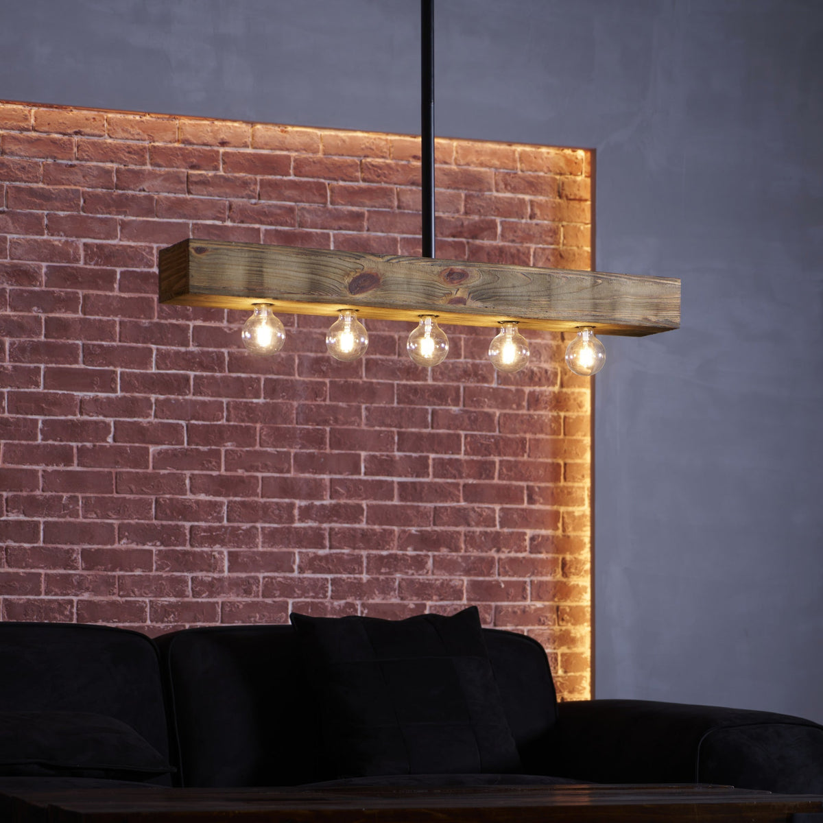 Kilo Wood Beam Island Chandelier