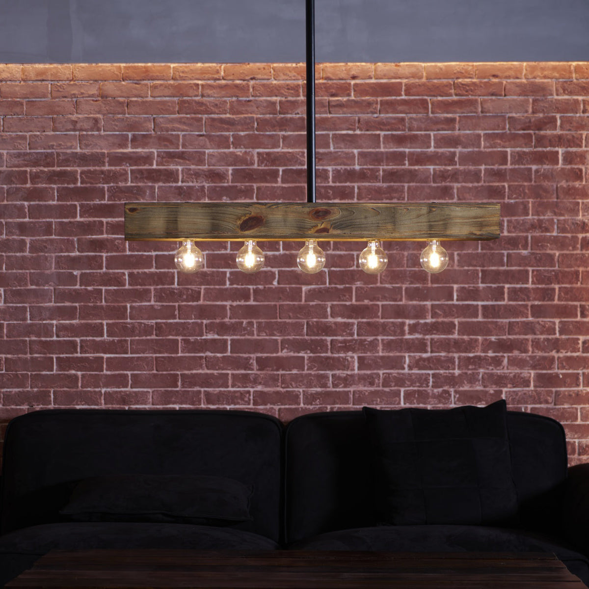 Kilo Wood Beam Island Chandelier
